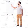 Latino Man With Folder And Flipchart Cutout Photo Pack-14853