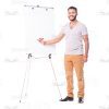 Latino Man With Folder And Flipchart Cutout Photo Pack-14856