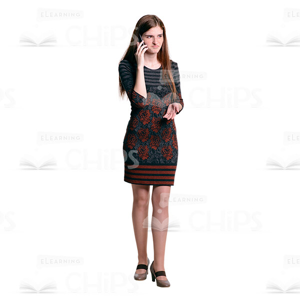 Displeased Girl Talking By Phone Cutout Photo-0 Displeased Girl Talking By Phone Cutout Photo-0