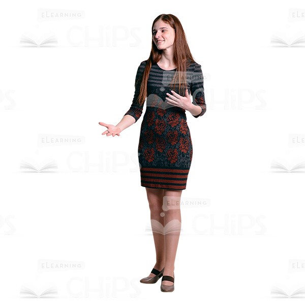 Emotional Girl During Conversation Cutout Photo-0