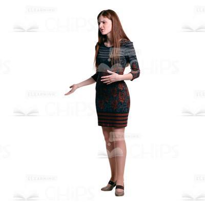 Displeased Girl Gesturing Cutout Photo-0