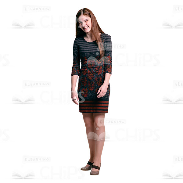 Cheerful Young Girl Laughing Cutout Photo-0