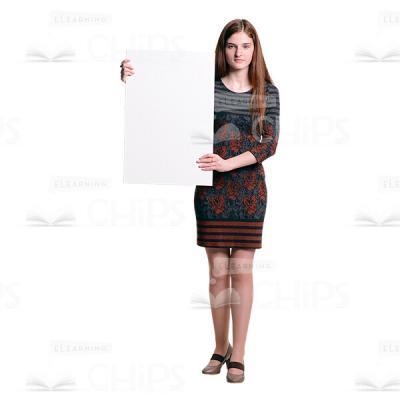Young Woman Holding Vertical Board Cutout Picture-0
