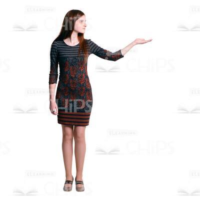 Attractive Woman Presenting Something Cutout Photo-0