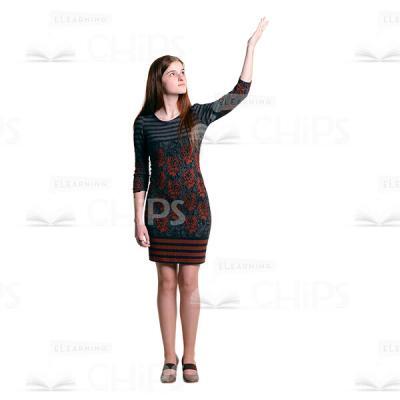 Cutout Photo Of Young Woman Presenting Something With Left Hand-0