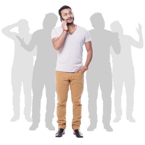 Handsome Man Talking The Phone Cutout Photo Pack-0