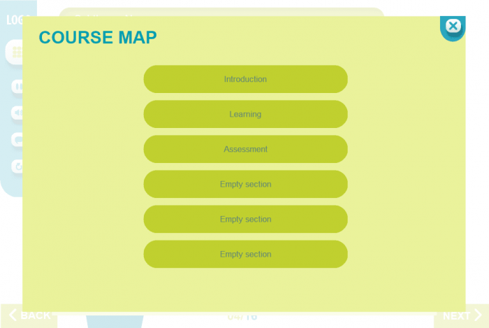 Custom Course Map — eLearning Template for Lectora Publisher
