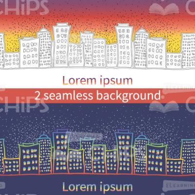 Two Seamless City Background-0