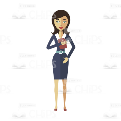 Young Business Lady Vector Character Package-16519