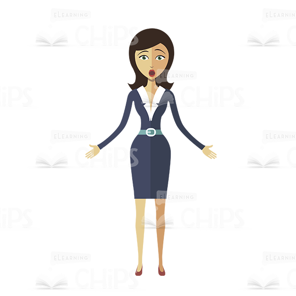 Young Business Lady Vector Character Package-16521