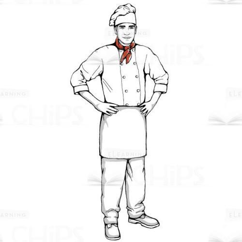 Hand-Drawn Chef Vector Character-0