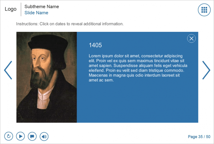 Popup on Blue Background — Articulate Storyline Sample