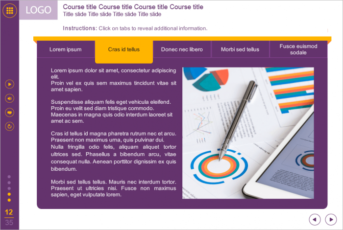 Purple Tabs — Storyline Samples for eLearning Courses