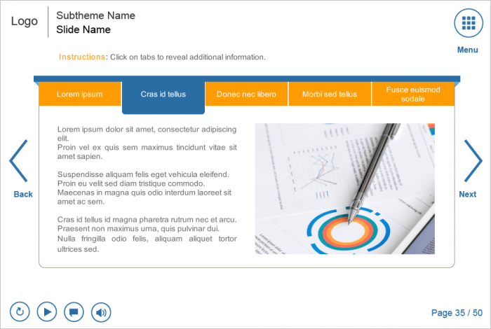 Orange Tabs — Storyline Samples for eLearning Courses