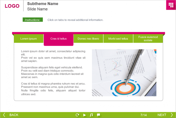 Green Tabs — Storyline Samples for eLearning Courses