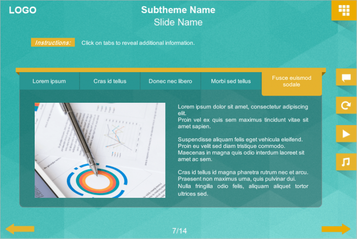 Turquoise Tabs — Storyline Samples for eLearning Courses