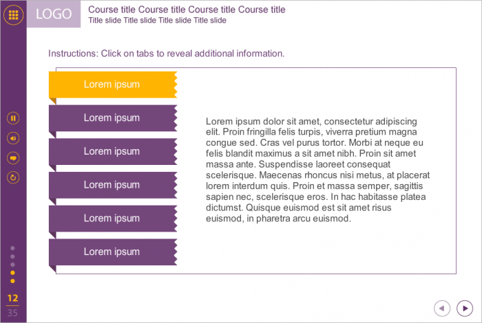 Vertical Tabs — Download eLearning Storyline Templates
