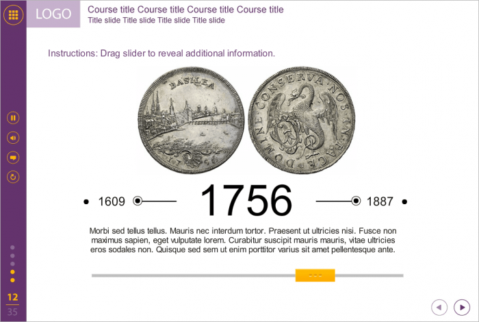 Timeline with Slider — Colorful Templates for Articulate Storyline