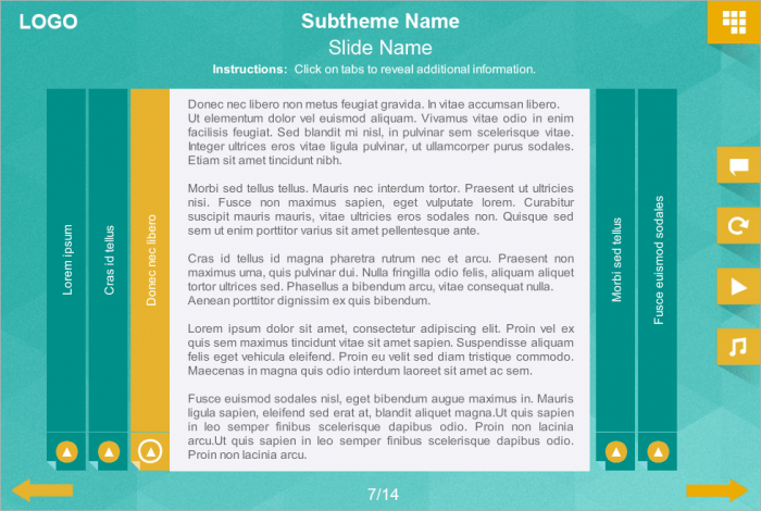 Text Information — Storyline Template Package