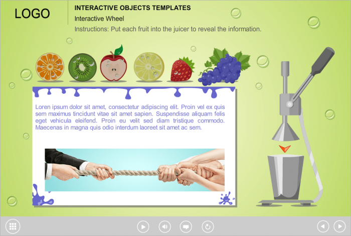 Cooking Fresh Juice — Articulate Storyline Templates for eLearning Courses
