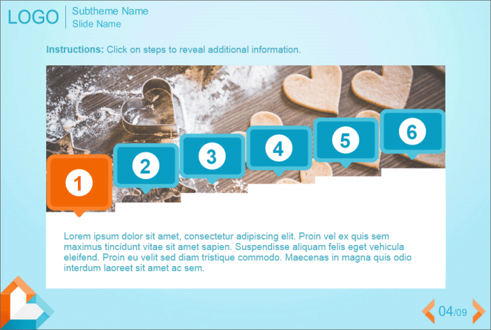 Slide with Steps — Powerful Lectora Template