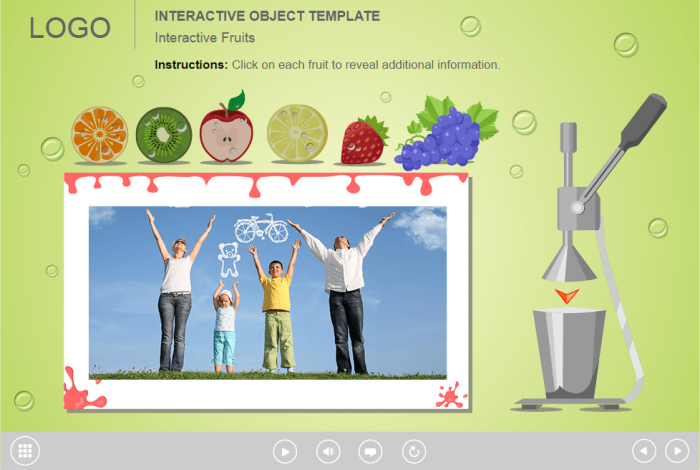 Cooking Fresh Juice — Lectora Publisher Templates for eLearning Courses