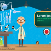 Scientist Vector Character — Lectora Template