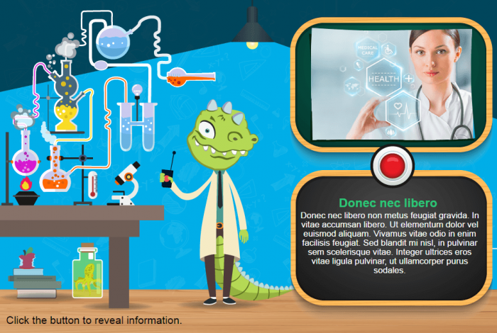 Humanoid Lizard Character — Lectora Templates for eLearning
