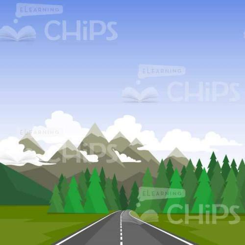 Mountain Landscape Vector Background Package-0