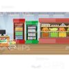 Supermarket Vector Background Package-0