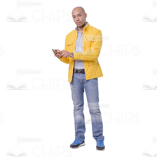 Nice Latino Man With Mobile Phone Cutout Photo Pack-16192