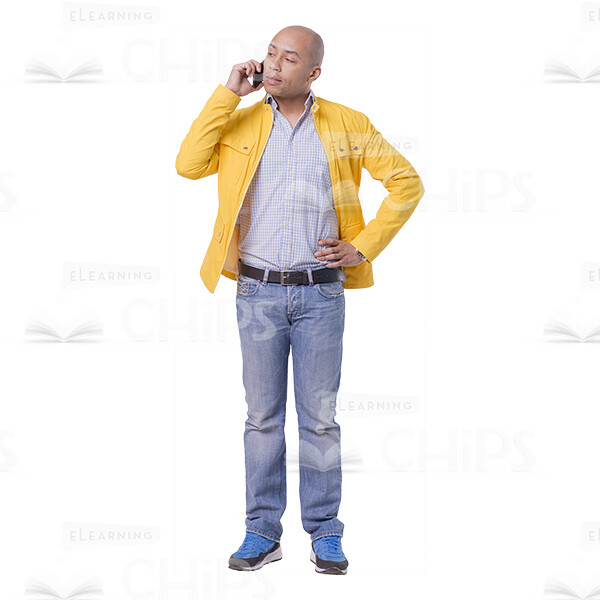Nice Latino Man With Mobile Phone Cutout Photo Pack-16195