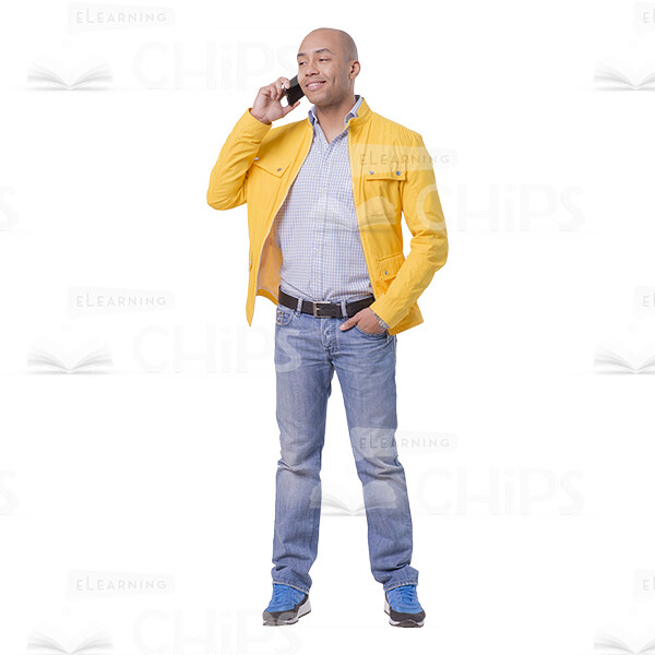 Nice Latino Man With Mobile Phone Cutout Photo Pack-16206