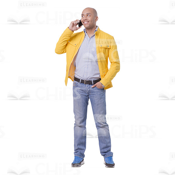 Nice Latino Man With Mobile Phone Cutout Photo Pack-16207