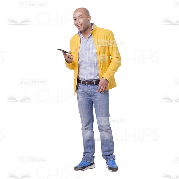 Nice Latino Man With Mobile Phone Cutout Photo Pack-16214