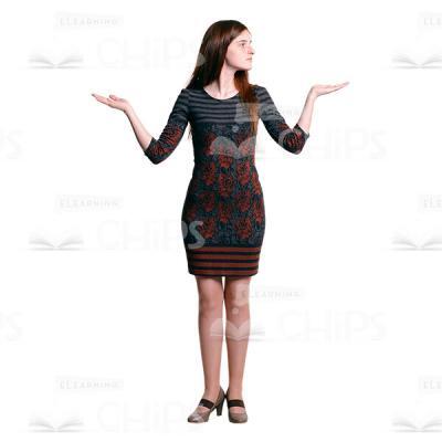 Cutout Picture Of Pretty Young Lady Scales Gesture Profile View-0
