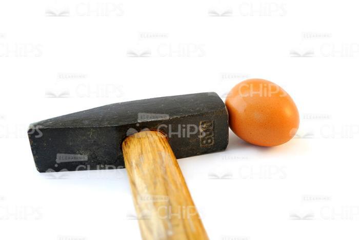 Hammer With Egg Stock Photo-0