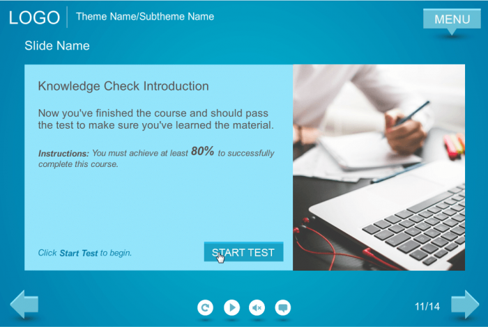 Pre-Test Slide — Download Storyline Template Package