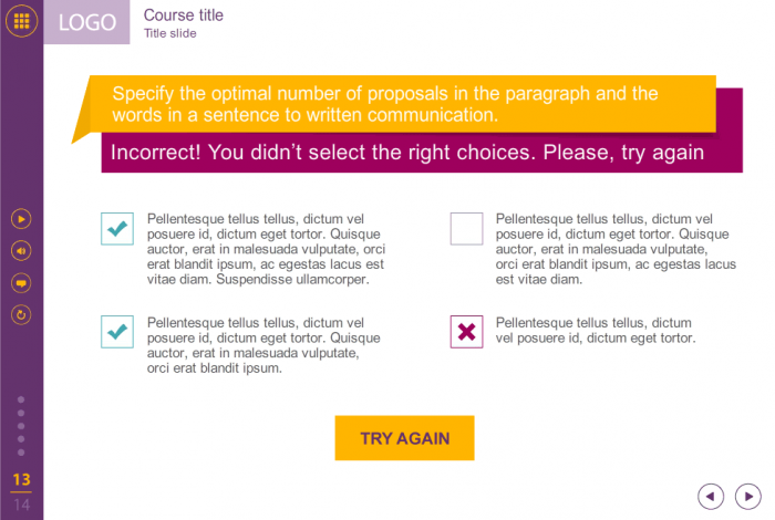 Multiple Choice Test — Download Storyline Course Player