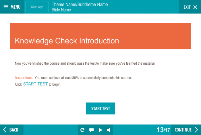 Pre-Test Slide — Download Storyline Template Package