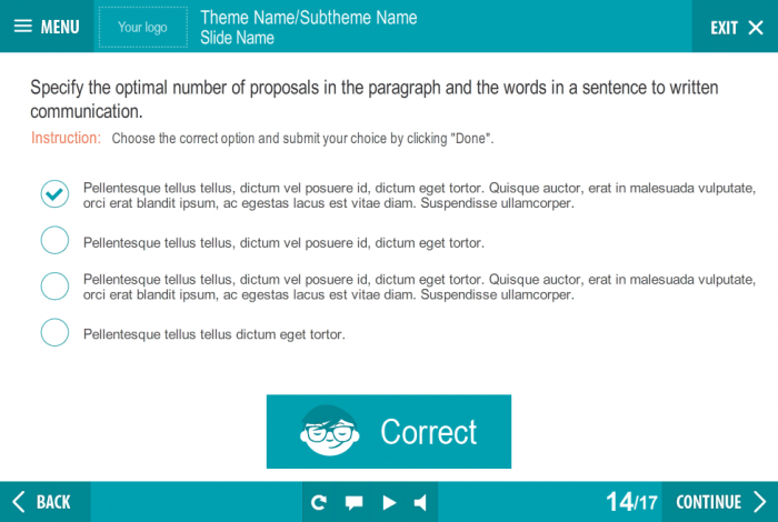 Single Choice Question — eLearning Templates for Articulate Storyline