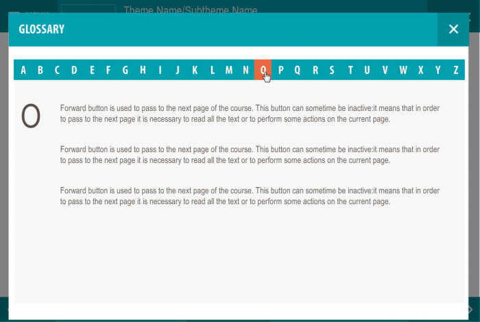 Glossary Page — Articulate Storyline Template Set