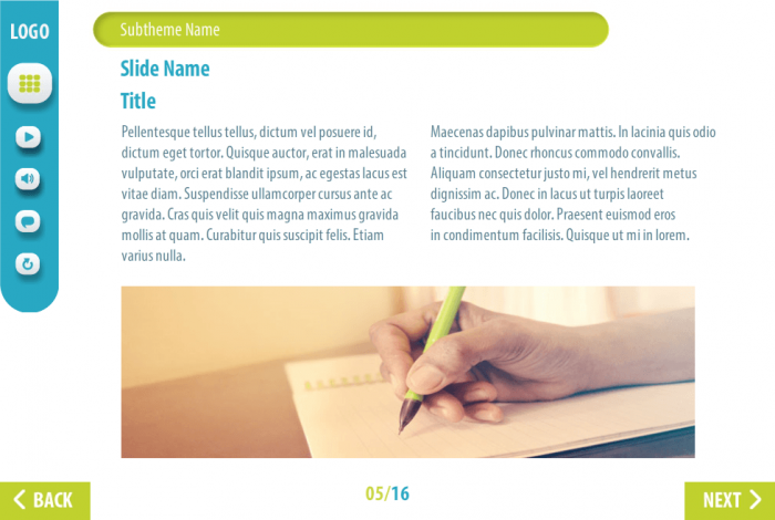 Text and Image Slide — Pack of Storyline Templates