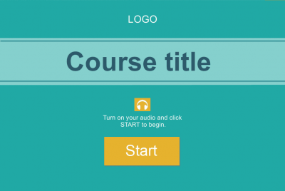 Turquoise Course Title Slide — Storyline Template Package