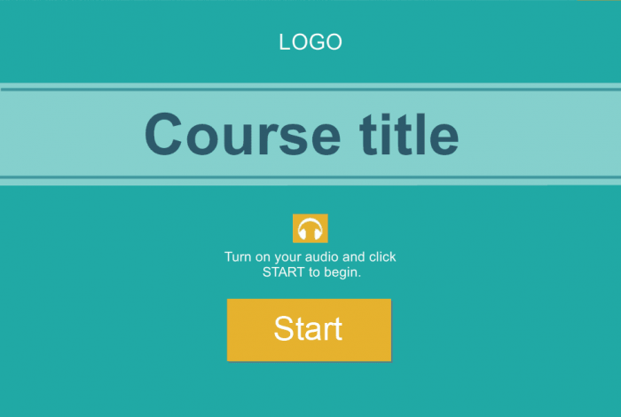 Turquoise Course Title Slide — Storyline Template Package