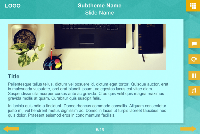 Text and Image Slide — Pack of Storyline Templates