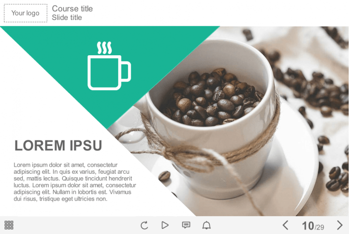 Slide With Photo And Icon — eLearning Course Player