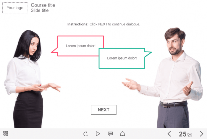 Conversation Between Business People — Storyline Template For eLearning