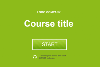 Green Course Title Slide — Lectora Template Package