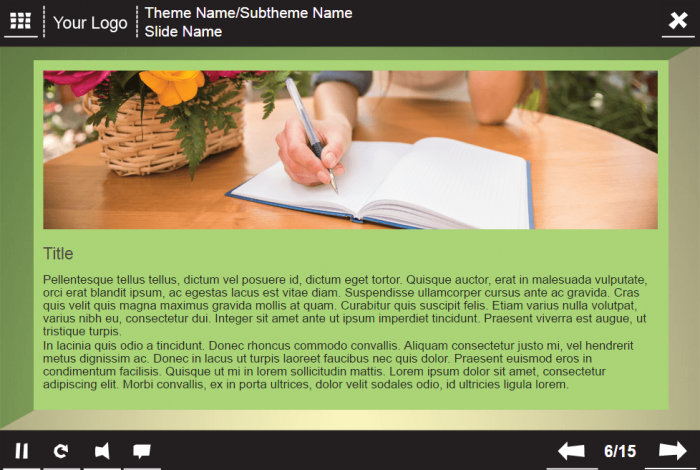 Text with Image Slide — eLearning Course Player